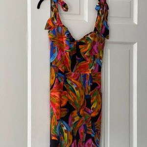 NWT farm rio bananas linen dress small